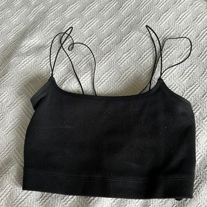 Gilly hicks black lace crop top size XS